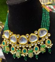 Gold Plated Traditional Kundan & Pearl Studded Necklace