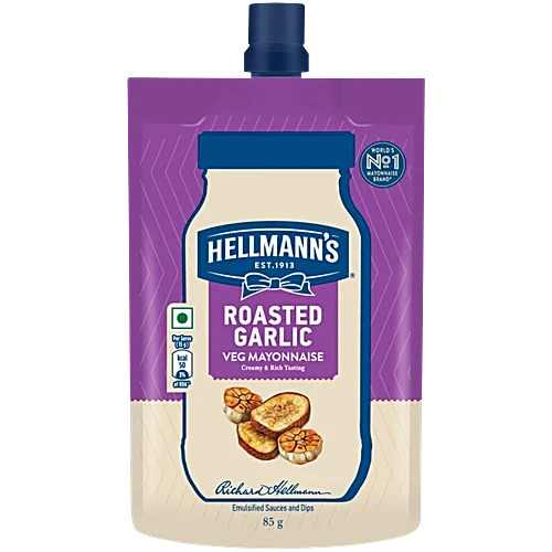 Hellmanns Roasted Garlic Veg Mayonnaise, 85g