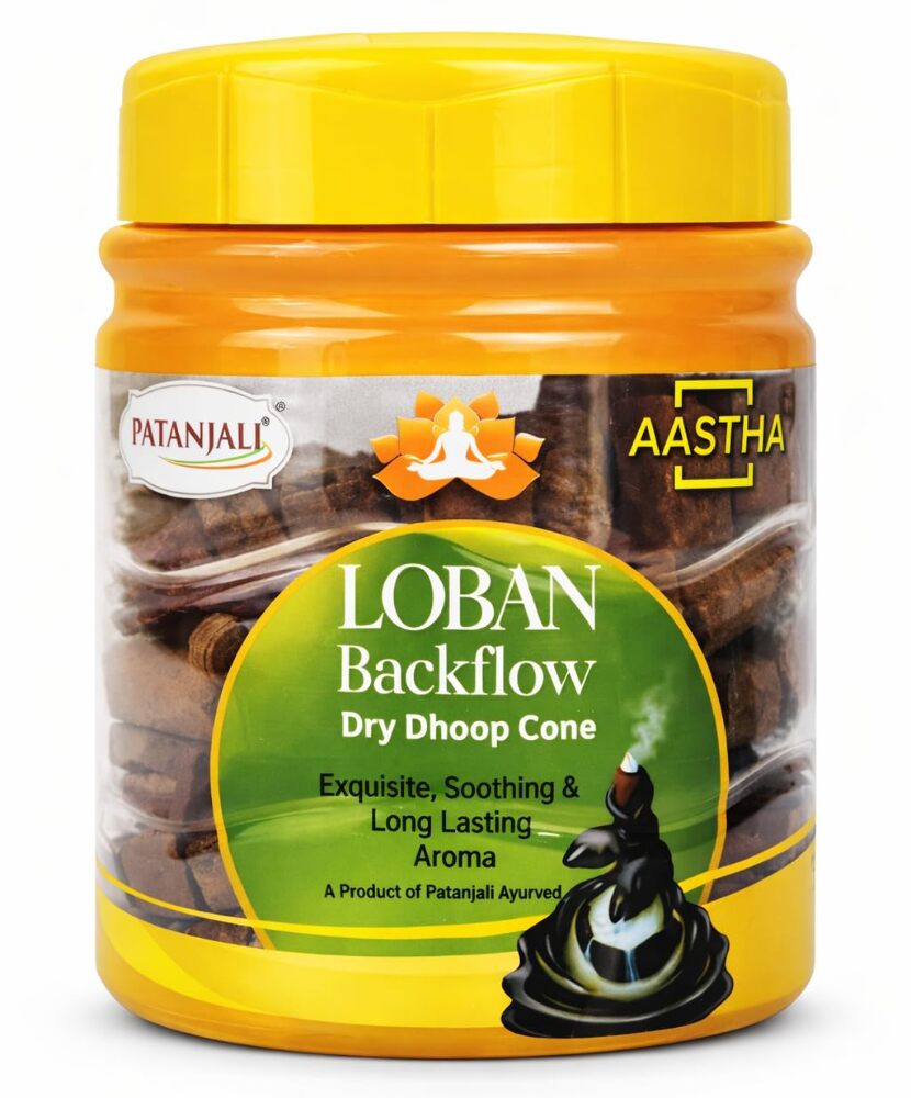 Patanjali Aastha Loban Backflow Dry Dhoop Cone 160gm