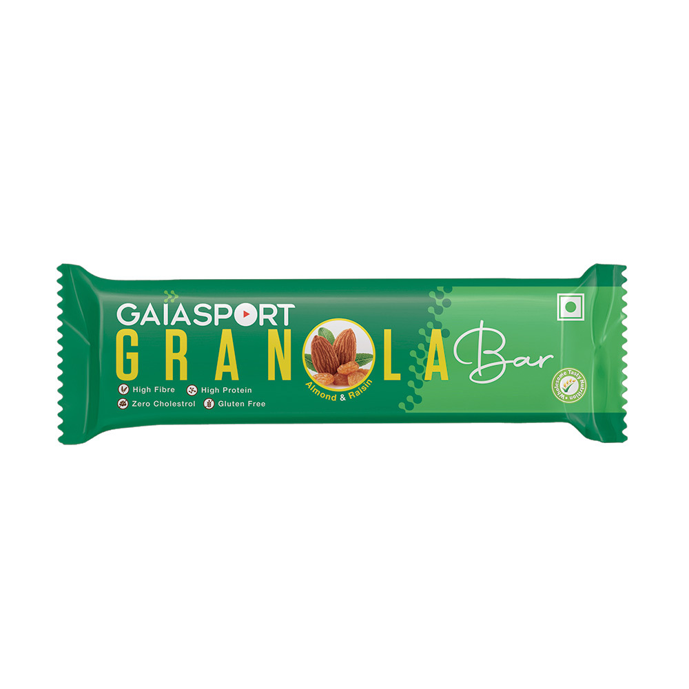 Gaia Sport Granla Bar Almond & Raisin Flavor Chocolate 50GM