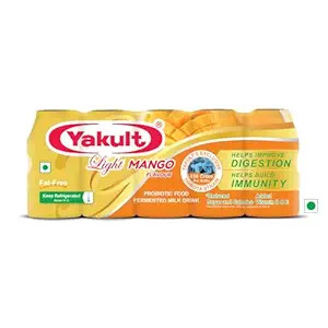 Yakult Mango | Probiotic Fermented Milk Drink, 325 ml (5 N x 65 ml each)