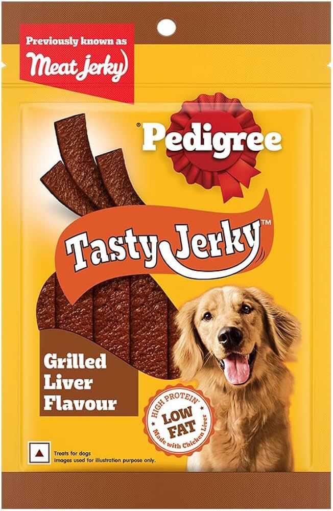 Pedigree Tasty Jerky Grilled Liver Flavour Dog Treat, 70g