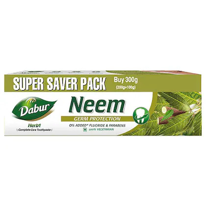 Dabur Neem Germ Protection Toothpaste (200 g + 100 g)