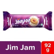 Britannia Jim Jam Cream Biscuit - Crunchy, Ready To Eat, 92 g