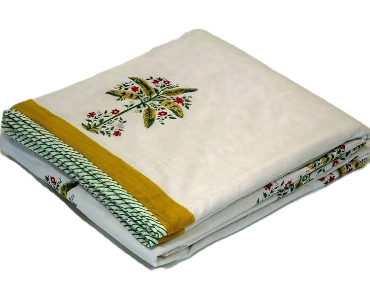 VI-Casa Jute Bed Cover King & Pillow Cover 3U