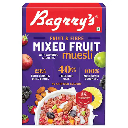 Bagrry's Fruit & Fibre Mixed Almonds & Raisins Muesli 500g