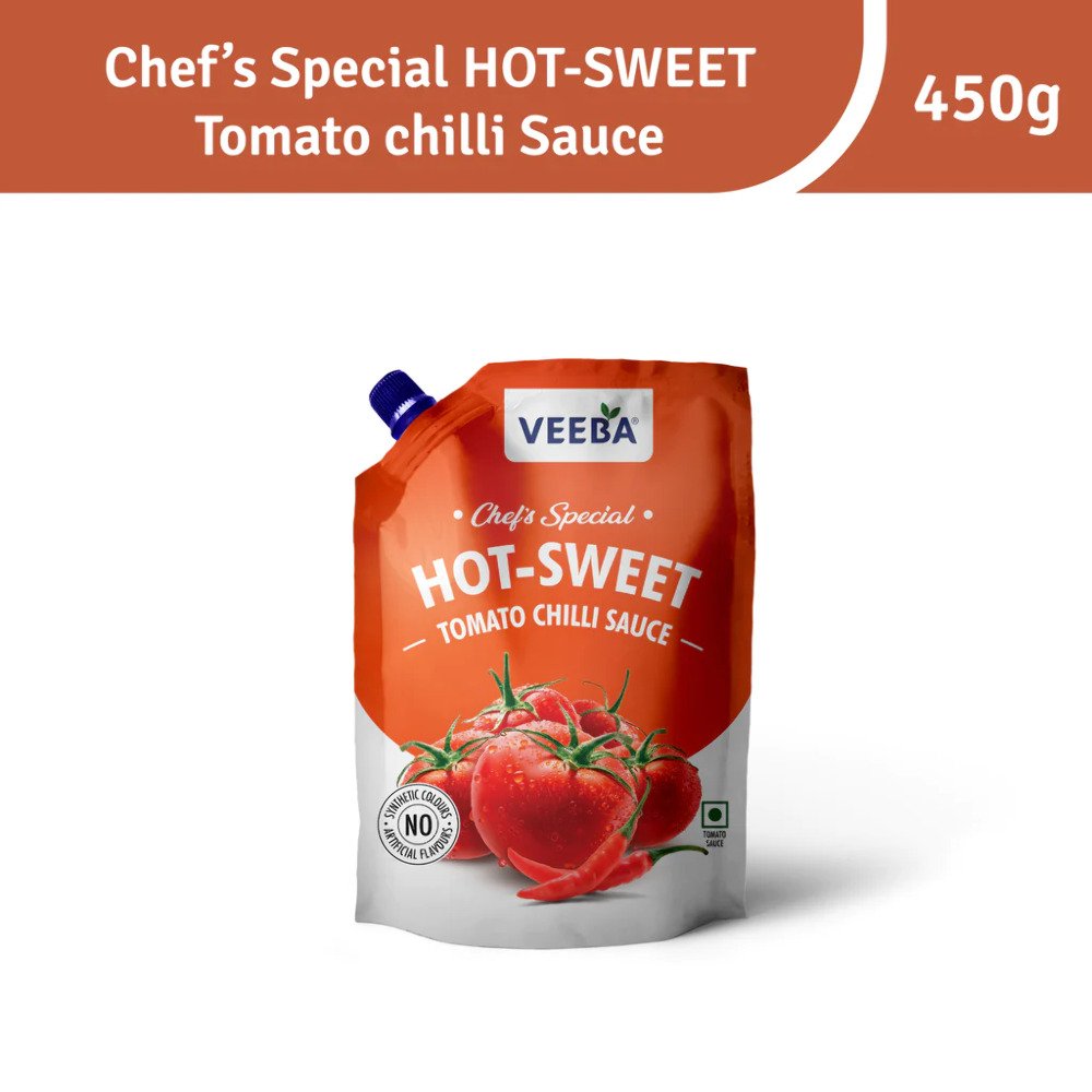 VEEBA Hotswet Tomato Chilli Sauce Chef's Special, 450 gm