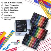 BRUSTRO Artists Water Colour Pencil Set of 72 in Elegant tin Box