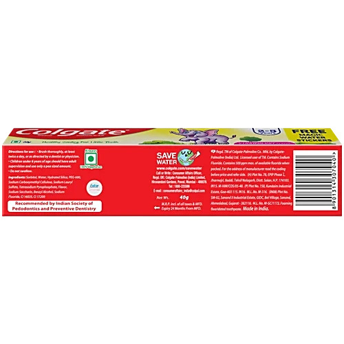 Colgate Protects Milk Teeth Strawberry Flavor 40 g (2–5 yrs) toothpaste