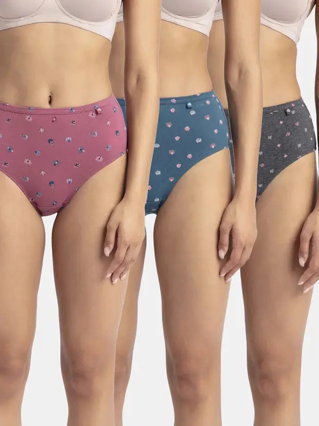 Jockey Woman Simple Comfort Hipster 1406P L LT.Print Assorted 3 Pc Pack