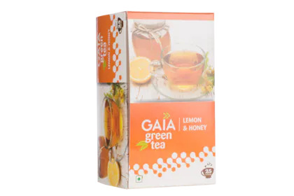 Gaia Green tea lemon Honey 25 tea bags