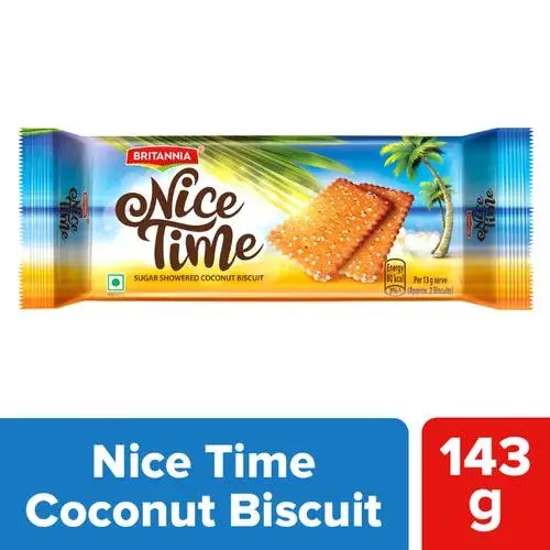 Britannia Nice Time Coconut Biscuit, 143 g