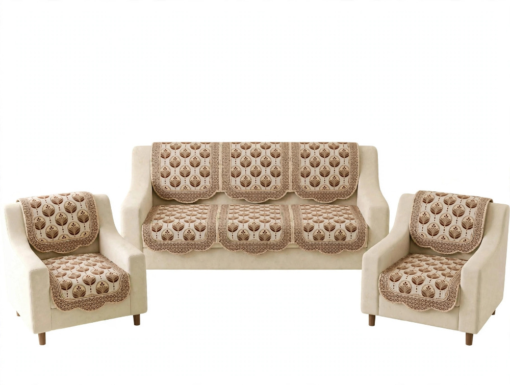 Bravia Premium Floral Printed Sofa Cover Set 1U