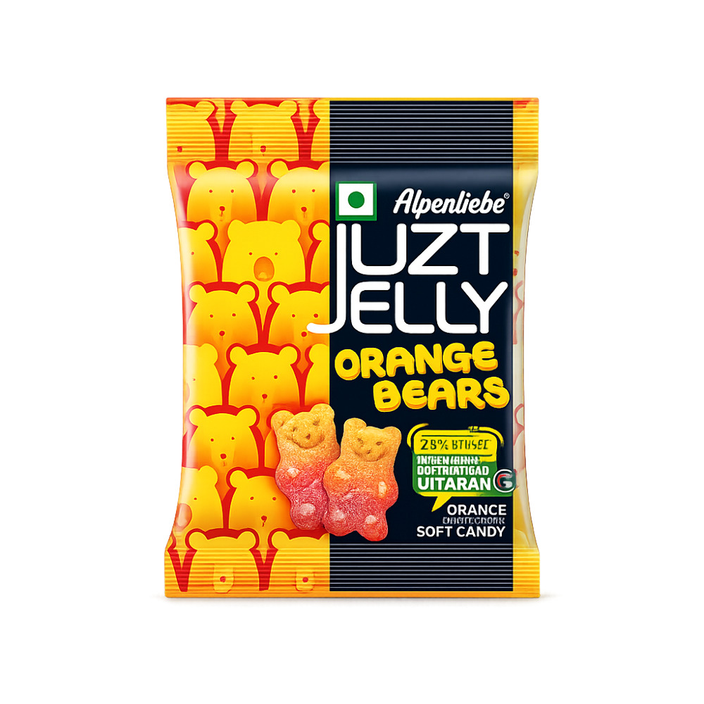 Alpenliebe Juzt Jelly Orange Bears Vitamin C Soft Candy 20gm