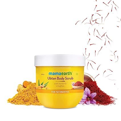 Mamaearth Ubtan Body Scrub with Turmeric and Saffron for Tan Removal - 200 g