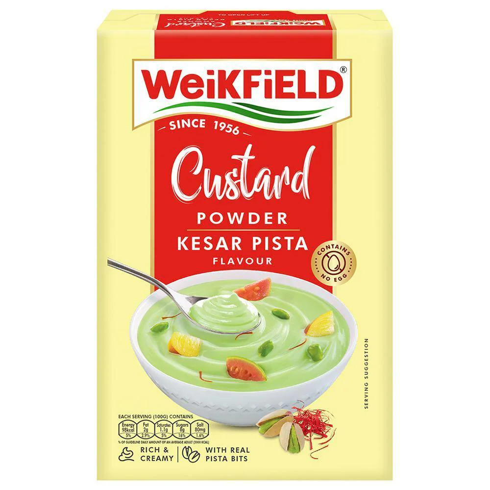 Weikfield Custard Powder Kesar Pista Flavoured, 75G