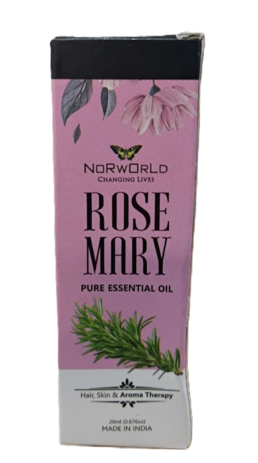 Norworld Rose Mary Pure Essential Oil Hair Skin & Aroma Therapy 20ml
