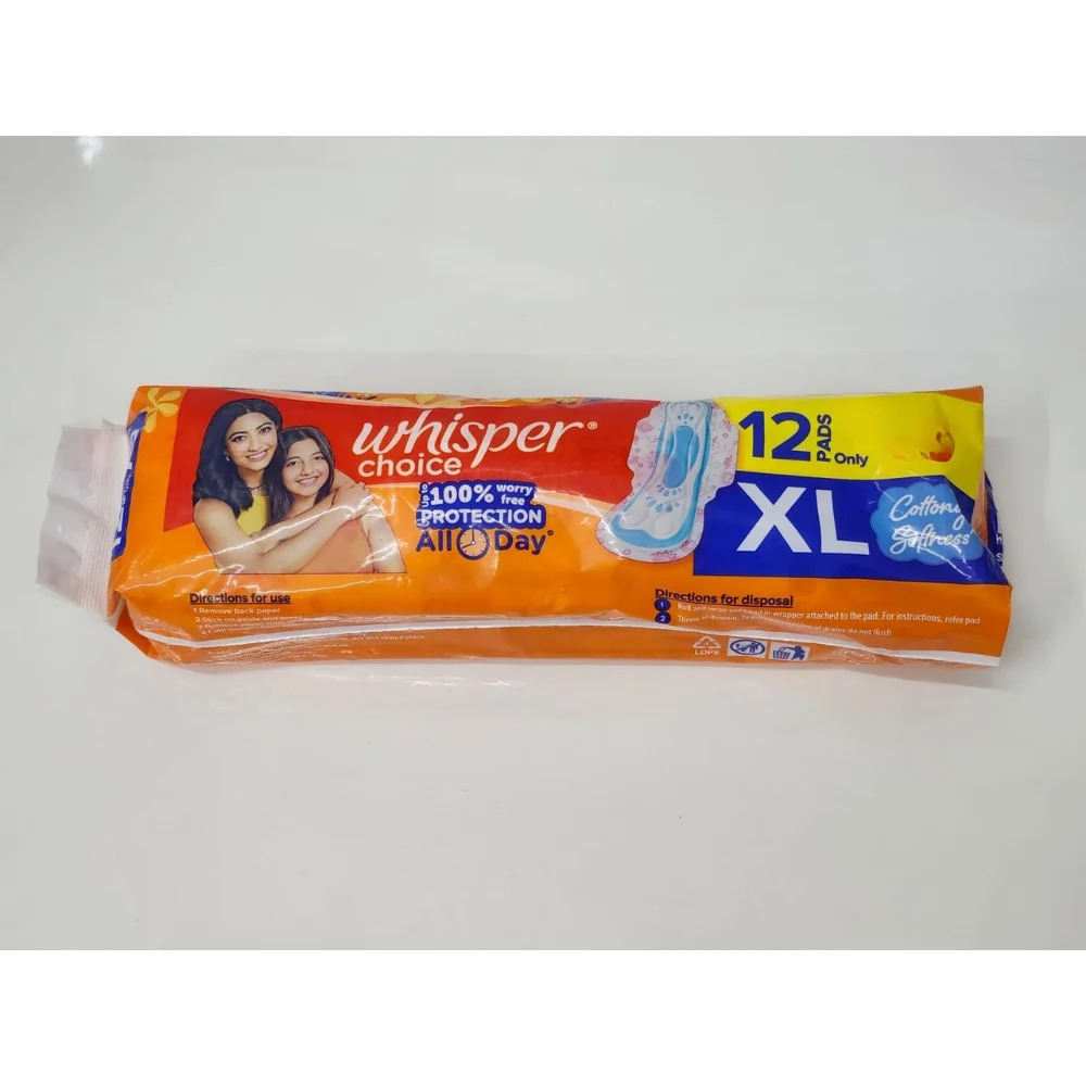 Whisper Choice Cottony softness XL-12 Pads