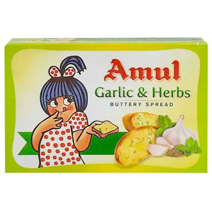 Amul Garlic & Herbs Buttery Spread 100G