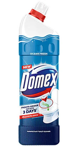 Domex Ocean Fresh Fights Odour Disinfectant Toilet Cleaner 1L
