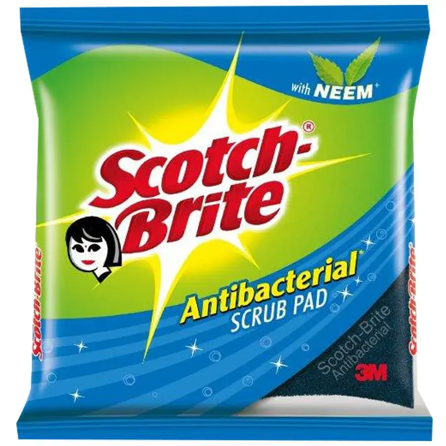 Scotch-Brite Antibacterial Scrub Pad, 7 cm x 10 cm, 3 Pack