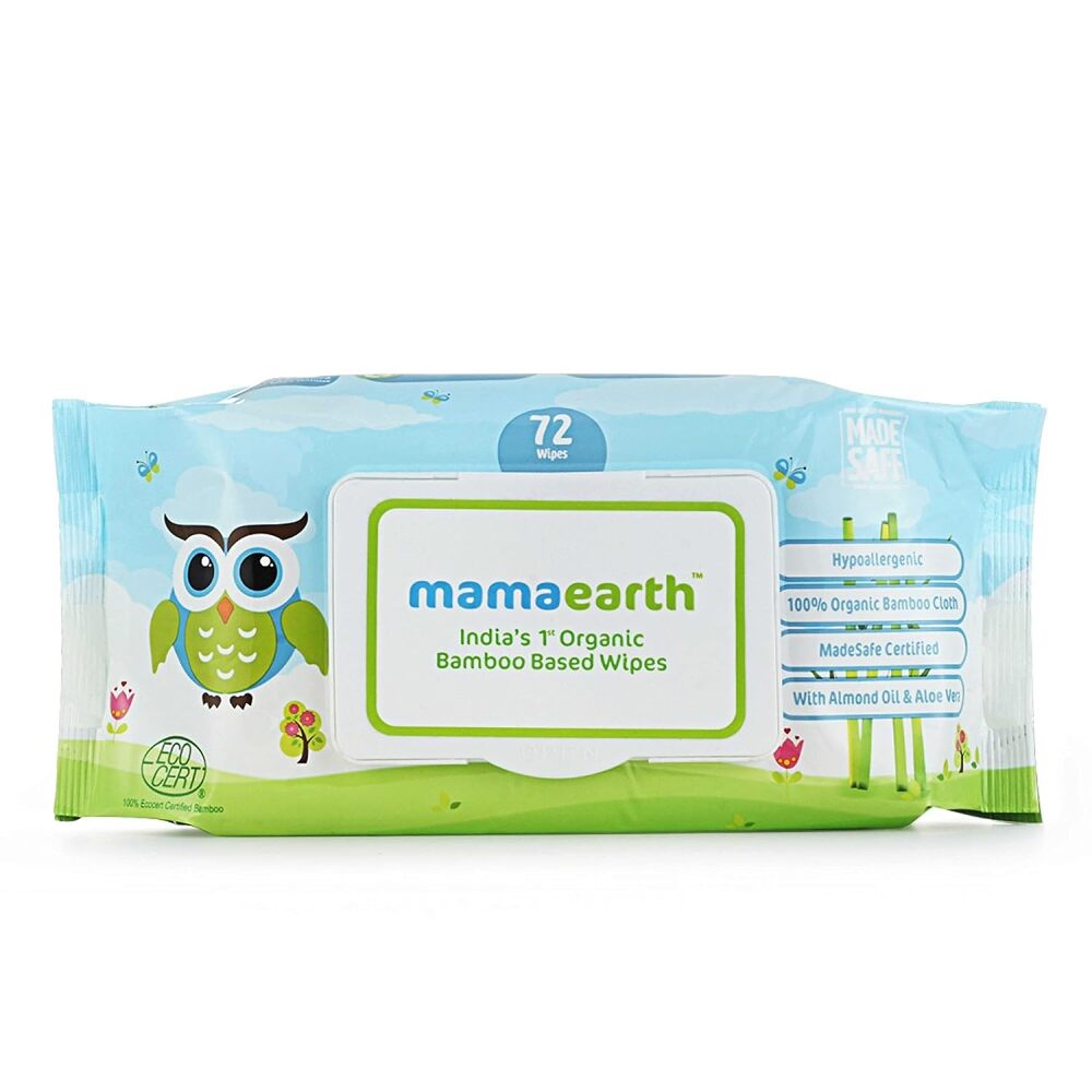 Mamaearth Organic Bamboo Based Baby 72 Wipes