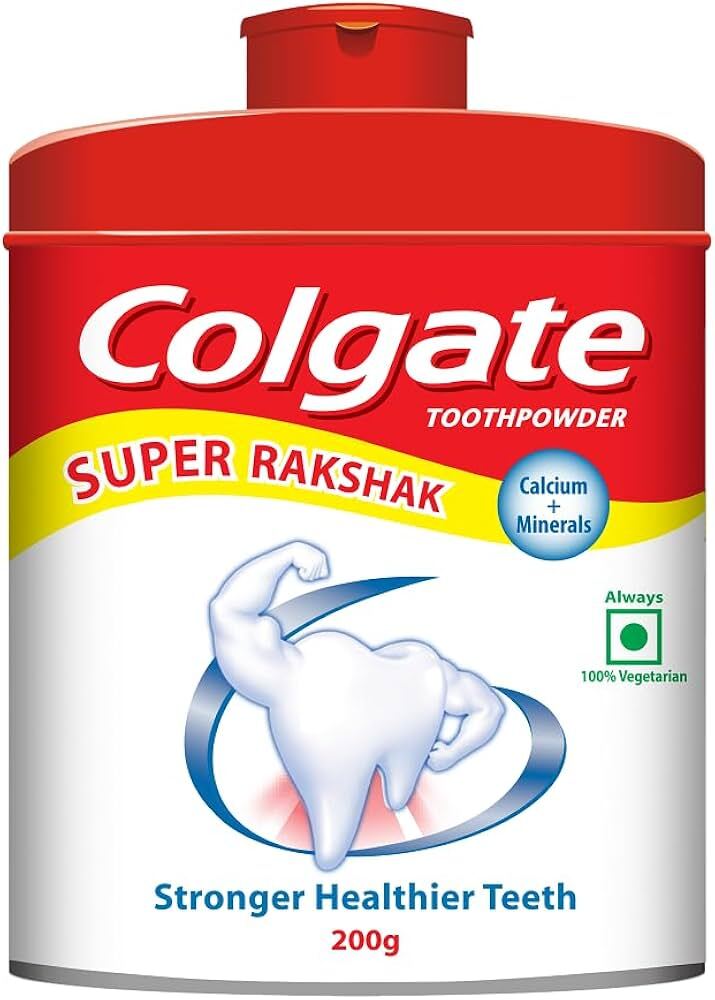 Colgate Toothpowder Super Rakshak Stronger Healthier Teeth, 200g