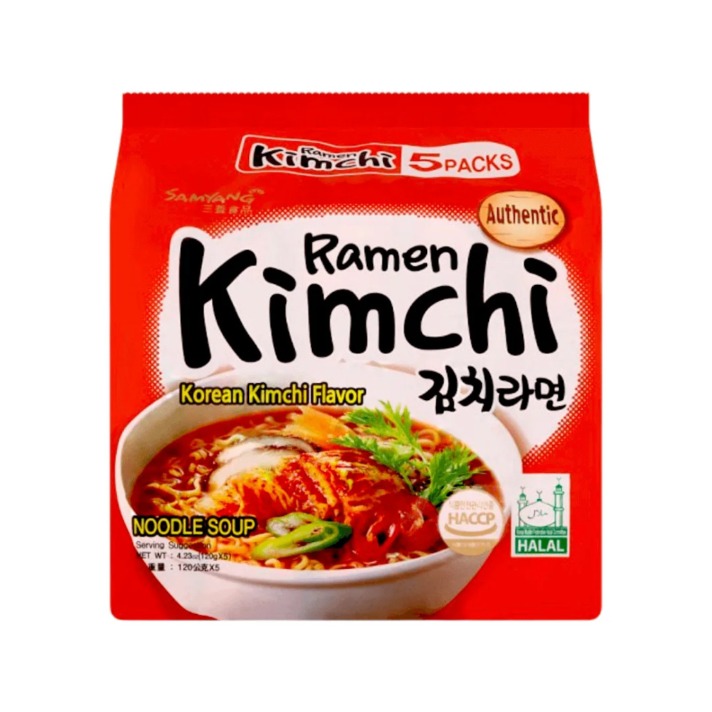 Samyang Ramen Kimch Korean Kimchi Flavor Noodles Soup (120X5) 600G