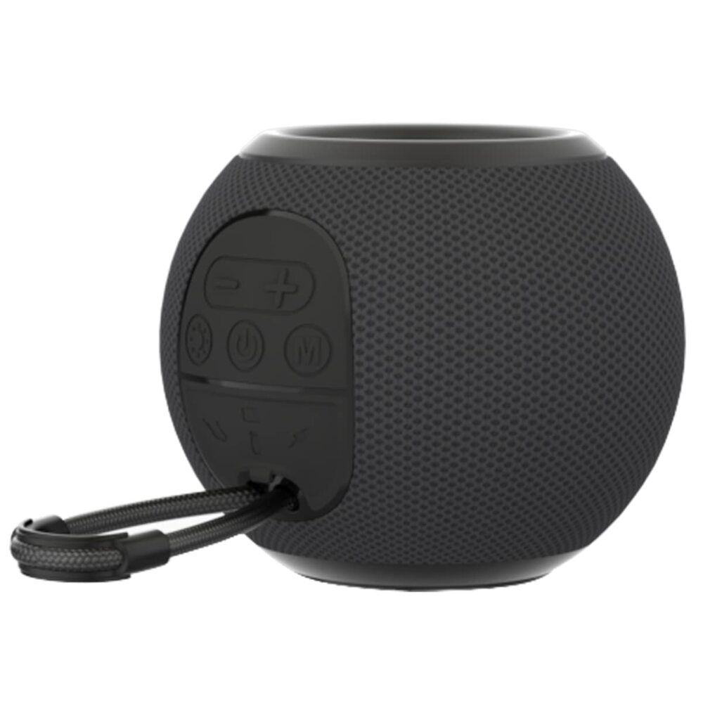 Portronics Resound 5W Bluetooth 5.3 Wireless Speaker with FM Radio, TWS Function, Multicolor LED Lights, 6-8 Hrs Playtime(Black)