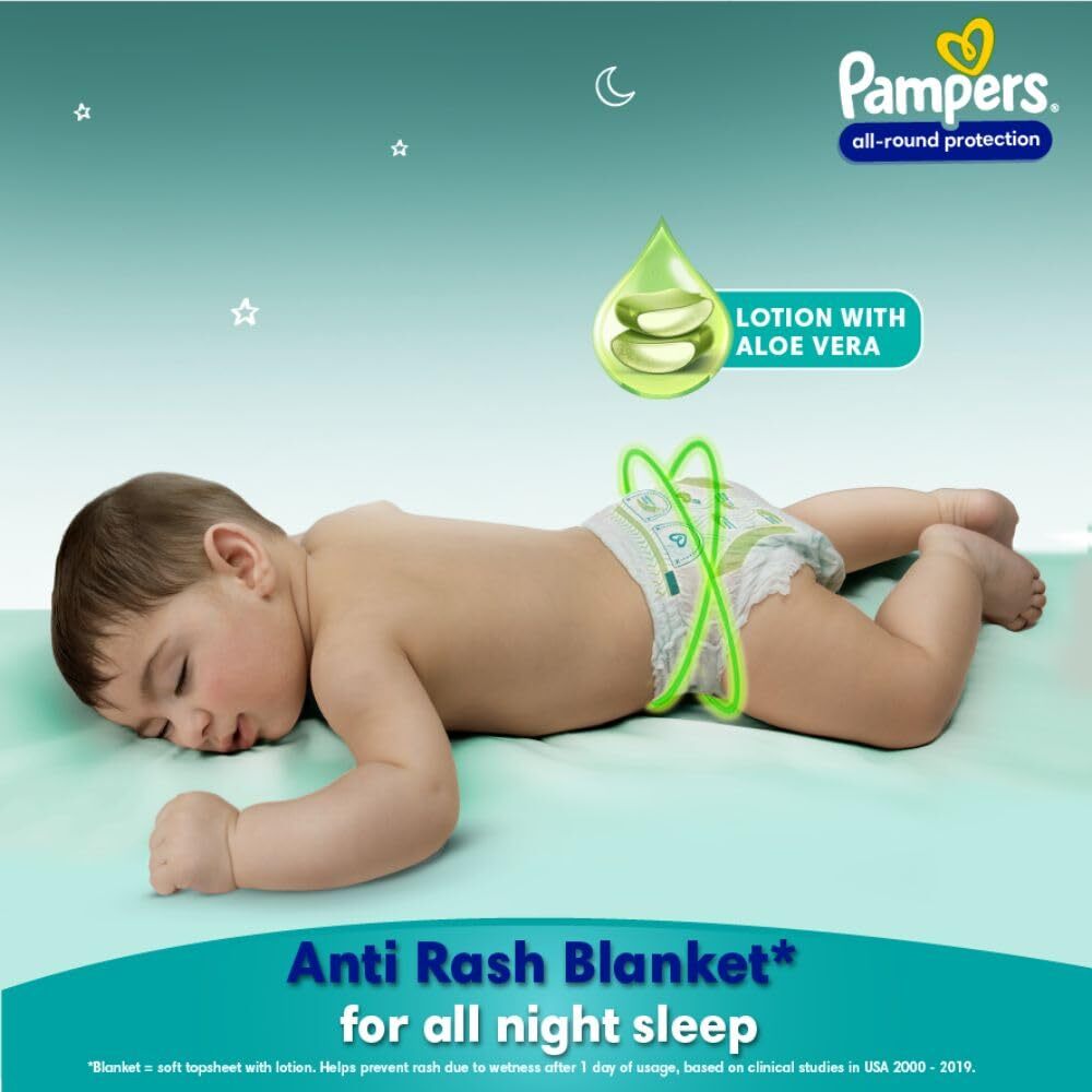 Pampers All Round Protection Pants Baby Diapers for New Baby , Lotion with Aloe Vera, 86 Pants