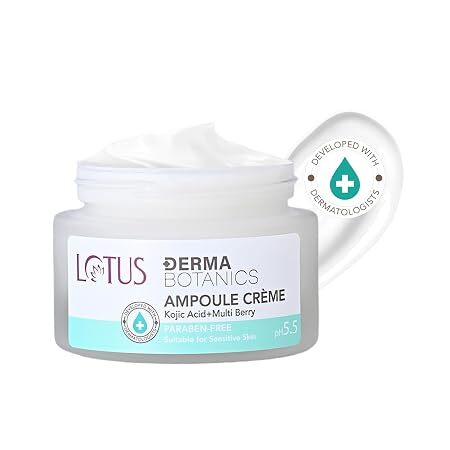 Lotus Dermabotanics Kojic Acid + Multi Berry Ampoule Face Cream pH5.5 Suitable For Sensitive Skin 50g