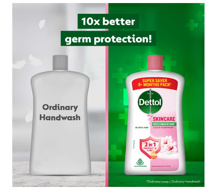 Dettol Liquid Skincare Handwash Bottle 875ml