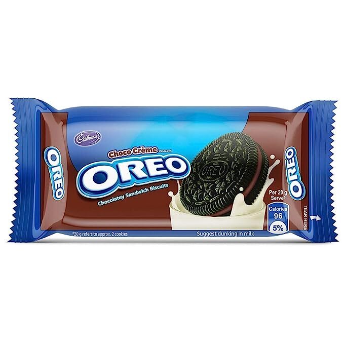 Cadbury Oreo Chocolate Flavour Creme Sandwich Biscuit, 43.75 g