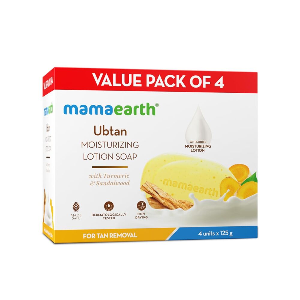Mamaearth Ubtan Moisturizing Lotion Soap 500gm (Pack Of 4)