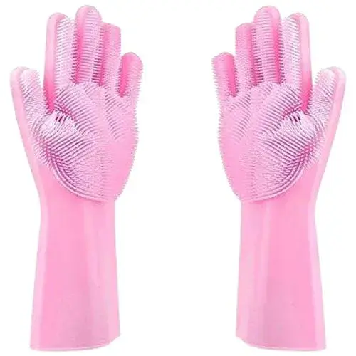 Silicon Gloves For Multipurpose use for Home & Kitchen, 1 Pair