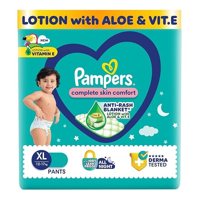 Pampers Complete Skin Comfort Anti-Rash Blanket XL 12-17Kg 7 Pants