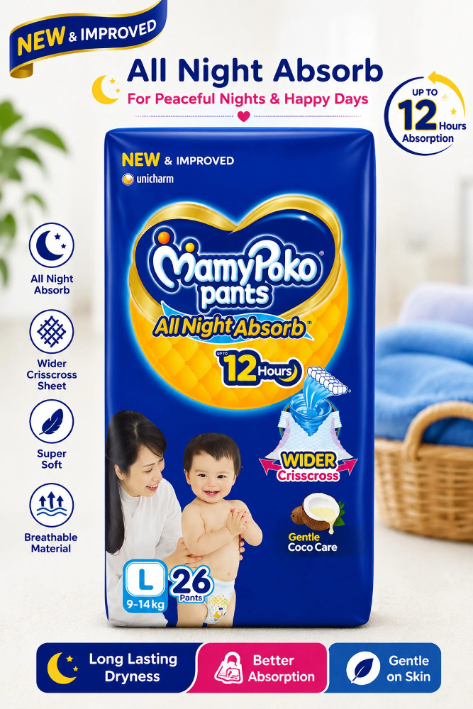 Mamypoko Pants All Night Absorb L (26) Pants 1N