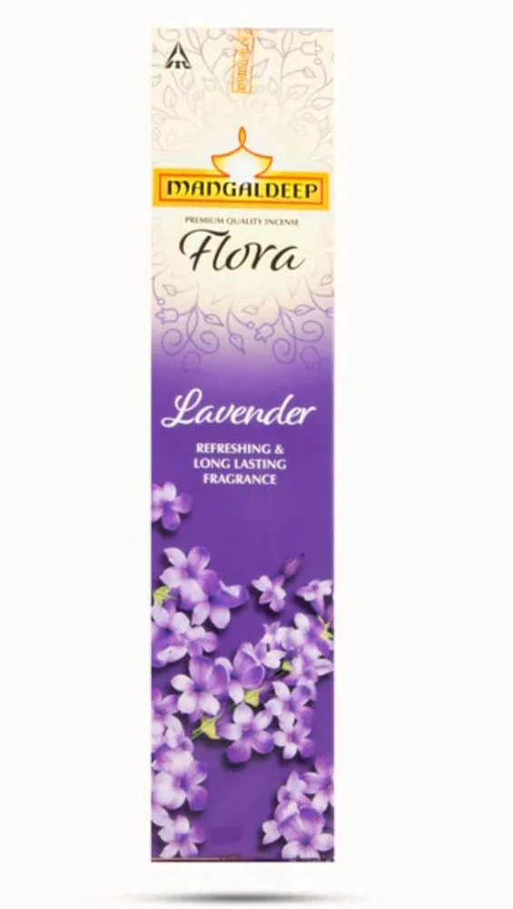 Mangaldeep Incense Flora Lavender Refreshing & Long Lasting Fragrance 95gm