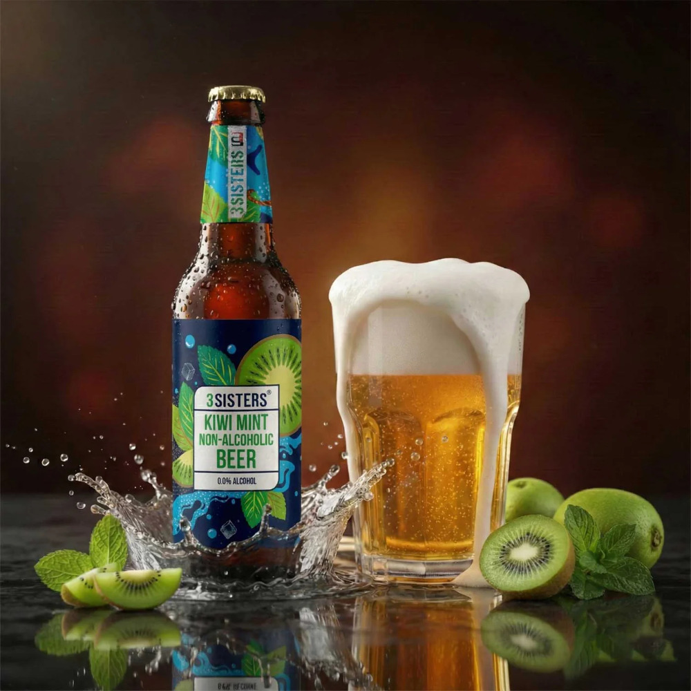 3 Sisters Kiwi Mint Non-Alcoholic Beer 330ml