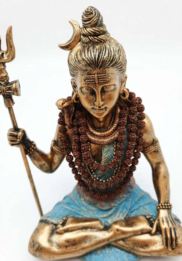 Lord Shiva Sitting Idol With Trishul
