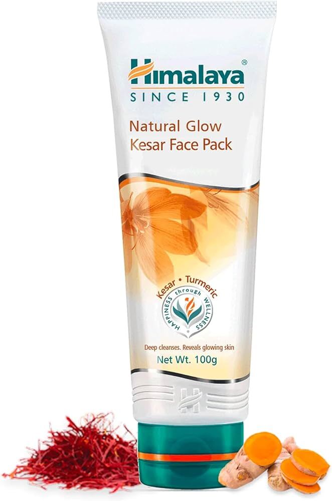 Himlaya Natural Glow Kesar Face Pack, 100G