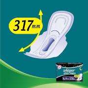 Whisper Sanitary Pads - Maxi Nights XL with Wings Extra Heavy Flow, 7 Pads