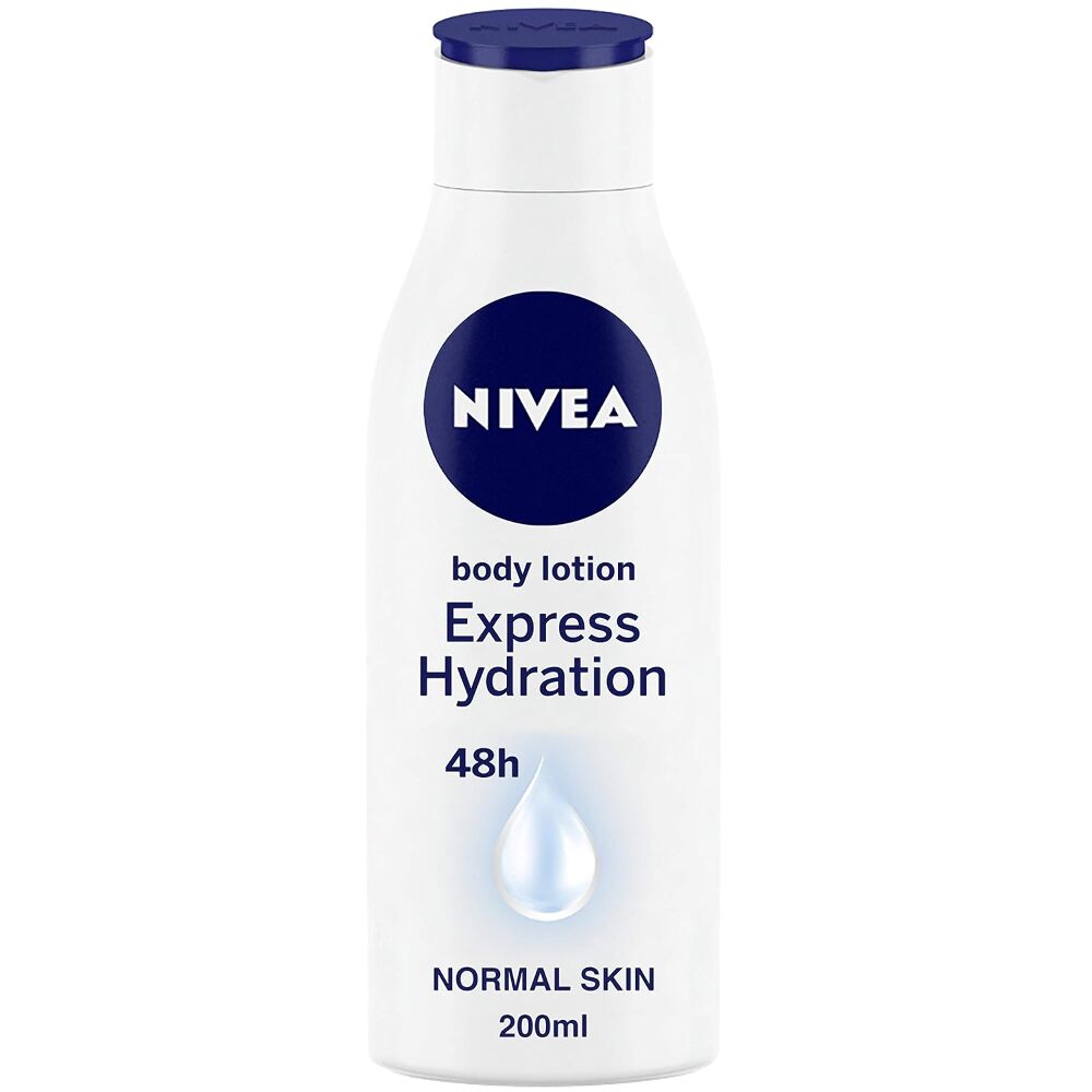 Nivea Express Hydration Body Lotion - Normal Skin, With Deep Moisture Serum & Sea Minerals, 200 ml