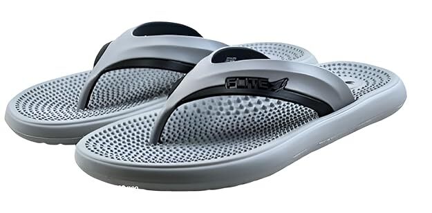 Relaxo Flite Gry Black Slippers (FL0458G)
