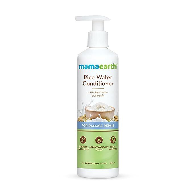 Mamaearth Rice Water Conditioner with Rice Water and Keratin for Damaged, Dry and Frizzy Hair - 250 ml