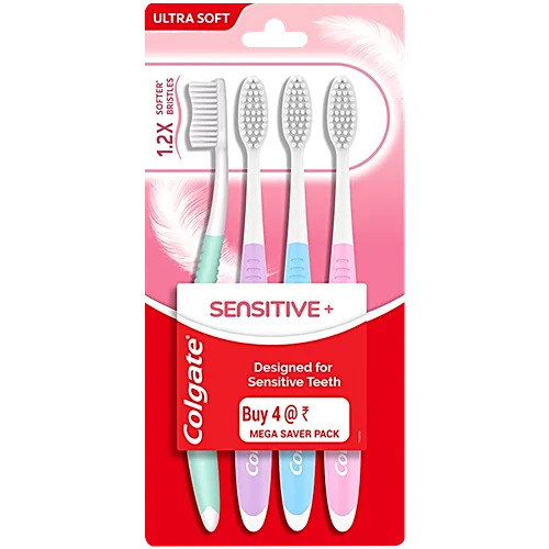 Colgate Gentle Sensitive toothbrush pack of 4.