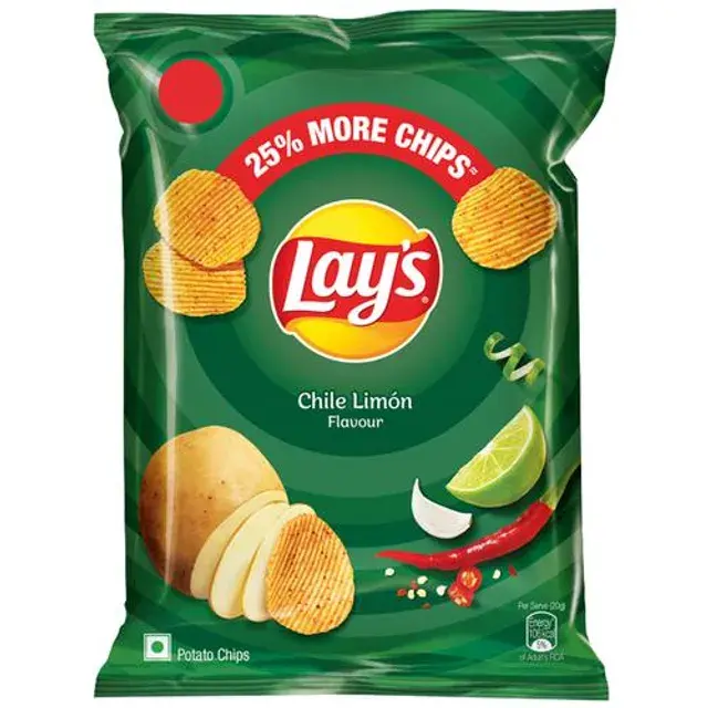 Lays Potato Chips - Chile Limon Flavour, Crunchy Snacks, 40 g
