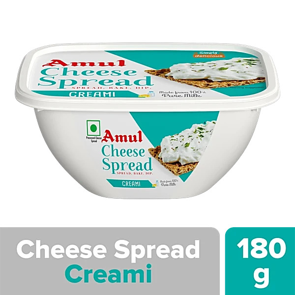 Amul Cheese Spread Creamy Made From 100% Pure Milk, 180g