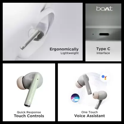 boAt Airdopes 111 Bluetooth Truly Wireless in Ear Earbuds with Mic with 13Mm Drivers, ASAP Charge, 28H Playtime, Iwp, Bluetooth V5.1, Easy Touch Controls and Lightweight Build (Ocean Blue)