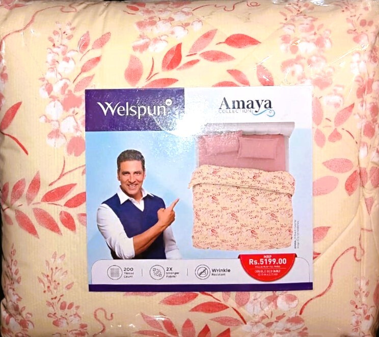 Amaya Collection Welspun Double Bed Quilt(2.18mX2.70m)